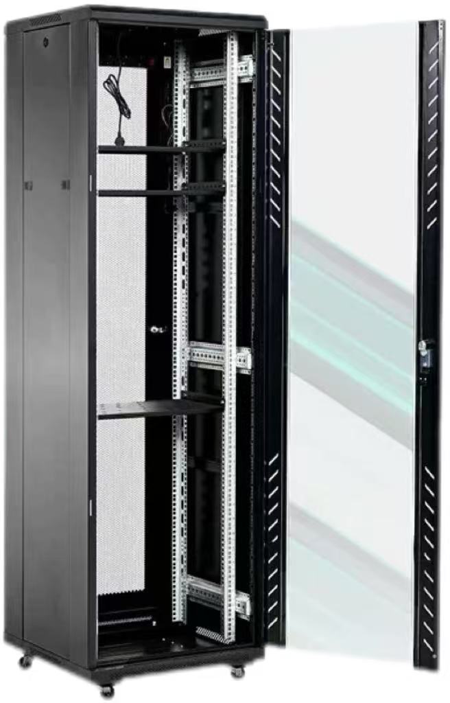 Premium 16U Industrial-Grade Black Server Rack Chassis for High-Density Data Centers